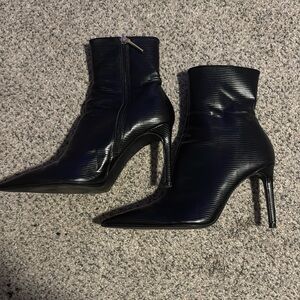 Zara black stiletto booties size 41